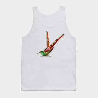 Vintage red-tailed comet bird Tank Top